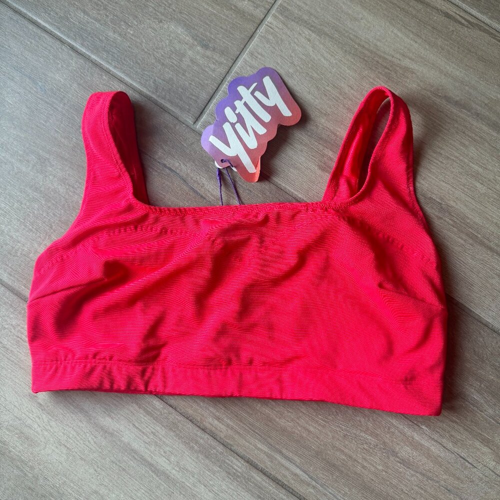 NWT Yitty Bright Pink Mesh Smoothing Midi Bralette Size 1X